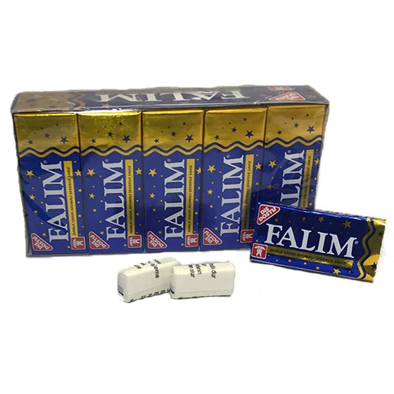 Falim Sugarless Plain Gum, Mastic (20 Pack (100 Pieces))
