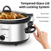 6 Quart Slow Cooker with Locking Lid, Removable Stoneware &