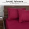 Lirex Pillow Cases (2 Pack), 1800 Thread Count Embroidered Queen