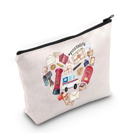 MEIKIUP Mail Carrier Gift Mail Lady Cosmetic Bag Postal Life Makeup Bag Thank You Gift for Postal Worker Post Office Gift (Postal Life bag)
