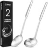 Premium Stainless Steel Serving Spoons and soup ladle, Matte Large