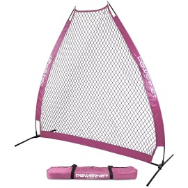 Powernet Portable Baseball Practice Net for Pitching and Hitting, 7 FT A-Frame - Pink
