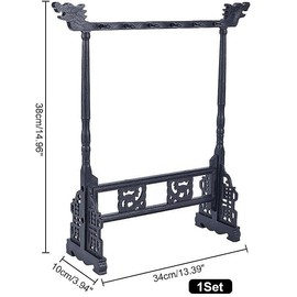 KuyatE Calligraphy Brush Stand - Japanese Ink Pen Holder - Wooden Writing Brush Stand for Office Supplies - Resin Retro Chinese Engraving