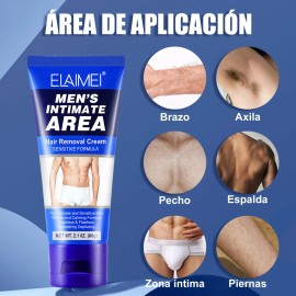 Crema Depilatoria Íntima Para Hombre Todo El Cuerpo+espátula
