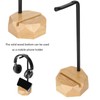 Headphone Holder Solid Wooden Headset Stand Rack Desktop Earphone Hanger