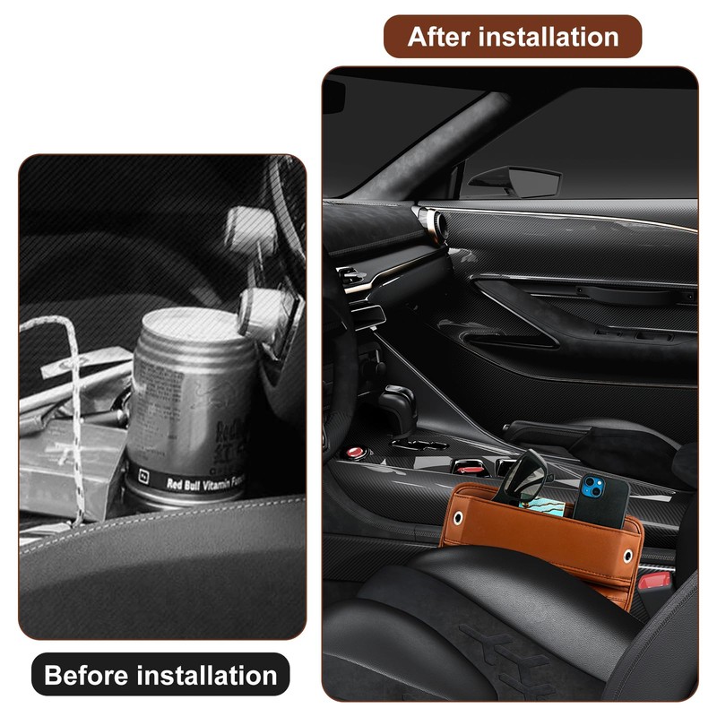 VENUSDALI Car Seat Organiser, Center Console Seat Seam Organiser, High