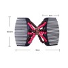 LOVEF 3 Pcs Women Magic Hair Combs Wood Beaded Stretch