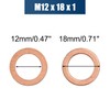 sourcing map 12 mm Inner Diameter Copper Washers Car Seals