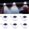Thsinde 6-Pack Solar Gutter Led Lights, Outdoor Solar Fence Lights