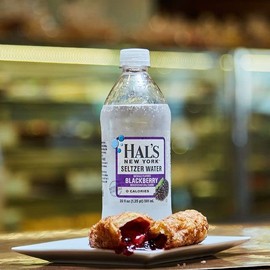 Hal's New York Seltzer Carbonated Blackberry Flavored Sparkling Water, Zero Sugar, Zero Calorie, Zero Carbs, 20 Fl Oz (Pack of 24)