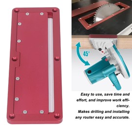ViaGasaFamido Circular Saw Guide Rail Clamp Circular Saw Flip Cover Electric Circular Track Saw Accessories with Saw Plate Cutting System Guide Red Aluminium Alloy