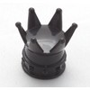 4 x valve caps, crown king, colour: black, valve cap,