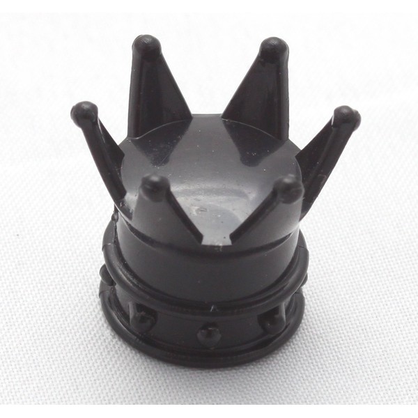 4 x valve caps, crown king, colour: black, valve cap,