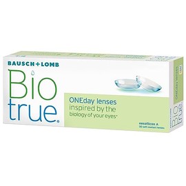 Bausch + Lomb Biotrue ONEday Tageslinsen, sph√§rische Kontaktlinsen, weich, 30 St√ºck / BC 8.6 mm / DIA 14.2 mm / -8.00 Dioptrien