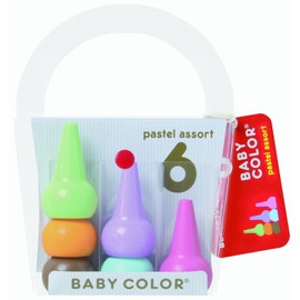 Aozora Baby Color Stackable Crayon Bit - 6 Pastel Color Set