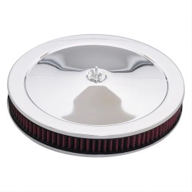 Summit Racing Chrome Air Cleaner with Reusable Filter 14" Dia Round 239422