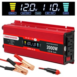Car Power Inverter 12v to 110v 1000W/2000W(Peak) Power Inverters for vehicles Truck Home with Dual AC Outlets and 5V USB Charging Port inversor de corriente 12v a 110v (1000W)