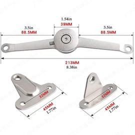 Hinge Lid Support Hinge with Soft Close Folding Lid Stay Hinge for Cabinet Kitchen Cabinet Toy Chamber (B02#)