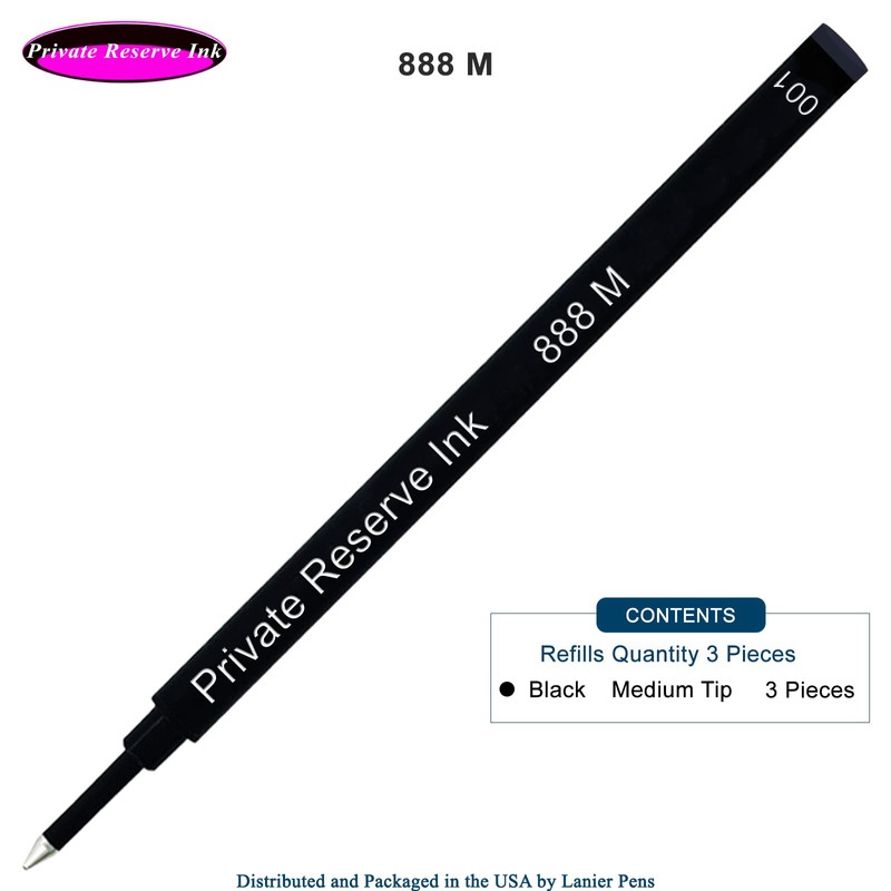 3 Pack - Private Reserve Ink Schmidt 888 Rollerball Refill