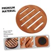 Ciieeo 1Pc Wooden Cup Mat Heat Insulation Pot Pad Nonslip