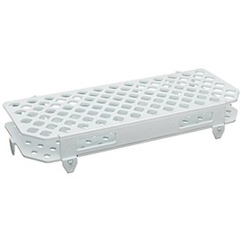 Globe Scientific 456303 Polypropylene Microcentrifuge Tube Rack, White, 100-Place