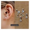 Kstudent 3 Pairs Titanium Earrings Studs, Hypoallergenic Stud Earrings for