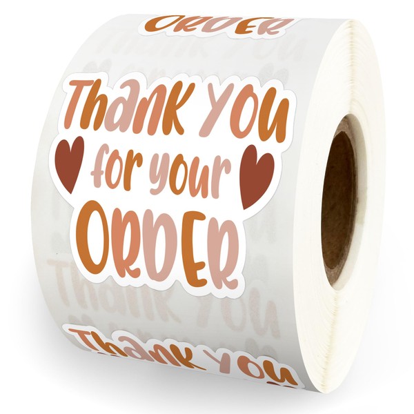 500pcs Thank You for Your Order Stickers Roll Small Business,