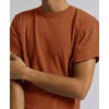 Sunborui Men's Boxy Raw Cut Tee Short Sleeve Round Neck