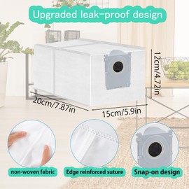 12 Pack Dust Bags for Ecovacs DEEBOT X9 PRO Omni/X8 OMNI/T50 PRO Omni/T50 Omni/T50 MAX PRO Omni/T80/T80 Omni/T30C OMNI and for Yeedi S14 Plus Robot Vacuum