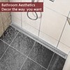 muschbath 28 Inch Linear Shower Drain, Brushed Nickel Shower Drain,