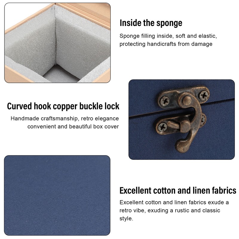 Ball Jointed Doll Head Storage Case Linen Fabric Protective Carrying