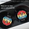 Funny Skull with Coffee Cup Holders Car Coasters Set for