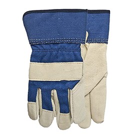 Watson Gloves Little Helper Garden Glove for Kids - Durable Leather Protection, Breathable Cotton Back, & Snug-Fitting Wrist for Gardening and Outdoors
