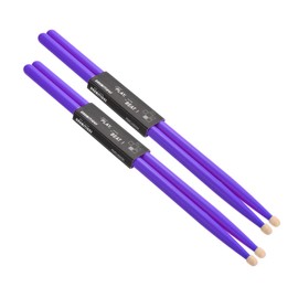 MECCANIXITY 2 Pair Maple Wood Drumstick Anti Slip Handle Grips 5A Purple Classic Drum Stick Wood Tip for Drumming Musical Instrument Percussion