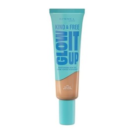 Rimmel London Kind & Free GLOW IT UP Moisturizing Foundation, 203, True Beige, Beruhigt empfindliche Haut, Gesund und strahlender Teint, Spendet den ganzen Tag Feuchtigkeit, 30 ml