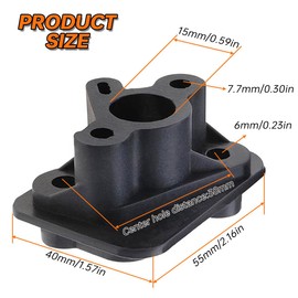 ZAMDOE BC430 Carburetor Intake Manifolds Replacement Parts for 43CC 52CC Brush Cutter 1E40F-5 44F-5 TU26 BC430 CG330 CG430 CG520 Grass Trimmer, with Kex-WYJ-1 Carburetor Repair Kit