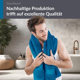 Lashuma 100% Cotton Bath Towel Blue - Petrol, Linz Premium Men's Bath Towel 70 x 140 cm