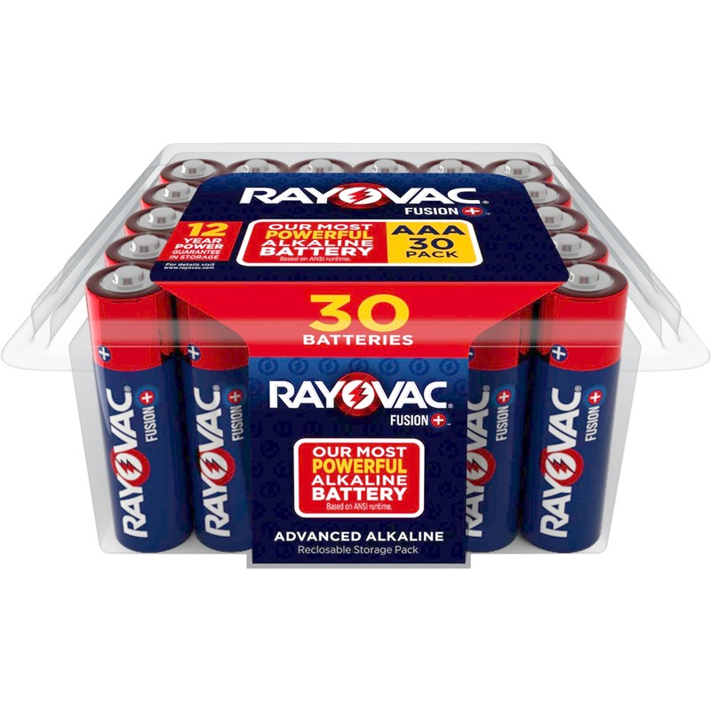 Rayovac Fusion AAA Batteries (30 Pack), Triple A Alkaline Batteries