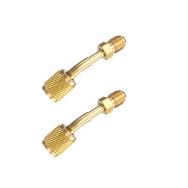 Comidox Ductless Mini Split System Charging Vacuum Port Adapter, Converts New R410a Style 5/16 SAE Service Ports to Accept Older 1/4 SAE Gauge Hoses.