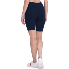 Bellivalini Women's Short Viscose Leggings, BLV50-149 - dark blue, size: xl