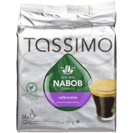 Tassimo Nabob Café Crema Coffee Single Serve T-Discs, 110g