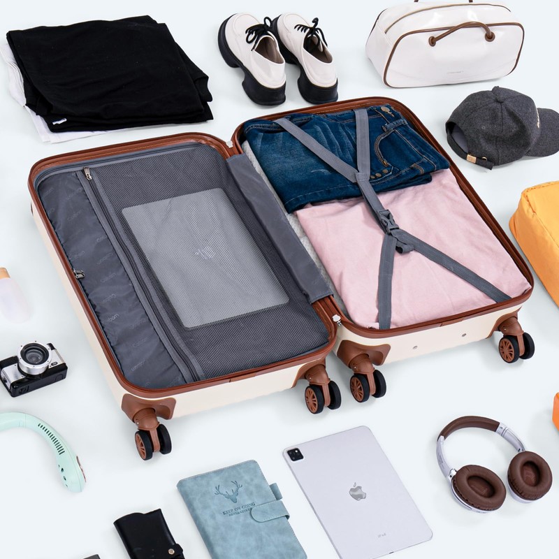 Cosbarn Luggage Sets 5 Piece Suitcases with Wheels, Suitcase Set