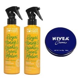 Not Your Mother's 2 Pack Naturals Royal Honey & Kalahari Desert Melon Repair & Protect Leave-In Conditioner 8 Oz.+ Travel Size Body Cream 1 Oz