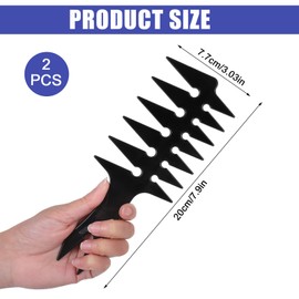 JIYIN 2 Pcs Hair Wide Tooth Comb, Double Sided Wide Tooth Hair Combs for Men's Hairstyling, Hairs Styling Combs Detangling Comb for Men
