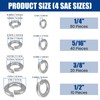 ZIUZI 150Pcs 18-8 Stainless Steel Spring Lock Washers Assortment Kit