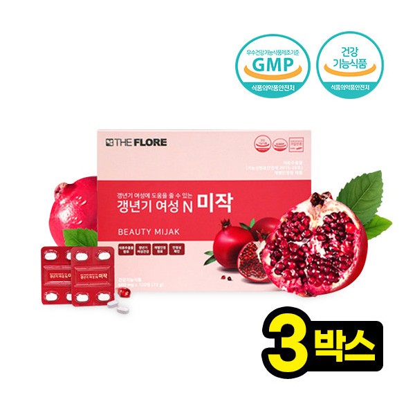 Medica Life &amp; Health [On Sale] Menopausal Women N Rice 120 Tablets 3 Boxes/3 Months Menopause Health Functional Pomegranate Extract / 메디카생활건강 [온세일]갱년기여성N미작 120정 3박스/3개월 폐경기건강 기능성 석류추출물