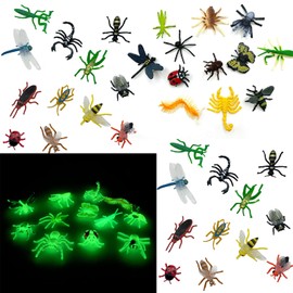 XcnPer 48Pcs Bugs Toys for Kids, Realistic Insects and Bugs for Kids, Educational Bug Toys for Learning and Christmas Party Favors, Durable Plastic Insects for Boys and Girls