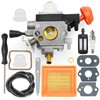 JUUDDENPARTS 4180-120-0617 Carburetor Kits with 2 Primer Bulbs, Replacement for