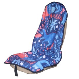 Zinytrae Sweat Towel Car Seat Cover Protector Front Seats for Gym Workout, Running, Swimming, Beach and Hiking, Waterproof Universal Seat Cover for Car, Truck, Van & SUV (Dinosaur, 1pcs Front Seat)