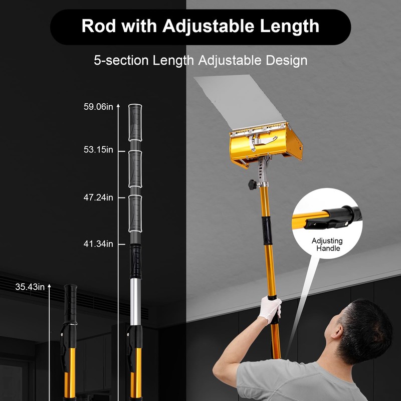 Drywall Flat Finishing Box Set, 10-Inch Wide Drywall Taping Tool,
